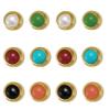 Beauty Made Easy Universal Ear Piercing Kit with 24 pairs assorted colors pearls sensitive surgical steel 24k gold plate earrings view 2