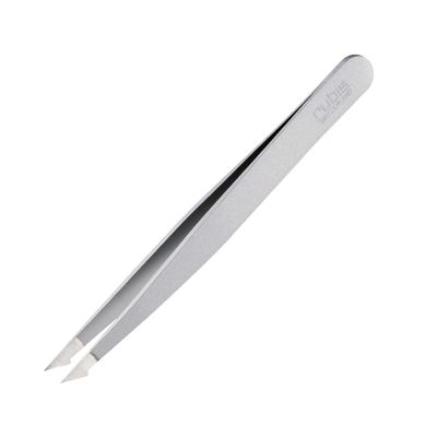 Rubis Evolution Ion-Coated Stainless Steel Tweezers, Combined Pointed/Slanted Tips for Precise Eyebrows and Hair Removal, 4K902,Rubis Switzerland Swiss Made World Renowned Precision