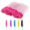 200 PCS Disposable Crystal Eyelash Mascara Brushes Wands for Eye Lash Extension, Eyebrow and Makeup (Pink) view 1