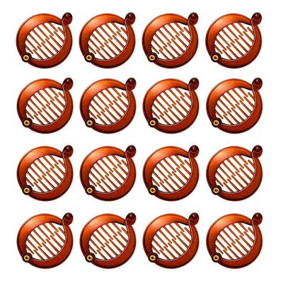 16pcs 2.5" Hair Clips Hair Combs Round Pins Banana Clip Ponytail Holder Hair Accessories for Women Girls, Coffee