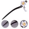 Beaupretty Unique Vintage Hairpin Ebony Flower Hairpin Traditional Style Hair Accessory for Elegant Look view 3