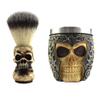 Beaupretty 1 Set Skull Beard Brush Badger Hair Beard Brush Shaving Tool Brush Beard Brush with Bowl Salon Brush Tool Shaving Brush for Men Beard Brush for Men Beard Brush Tool view 1