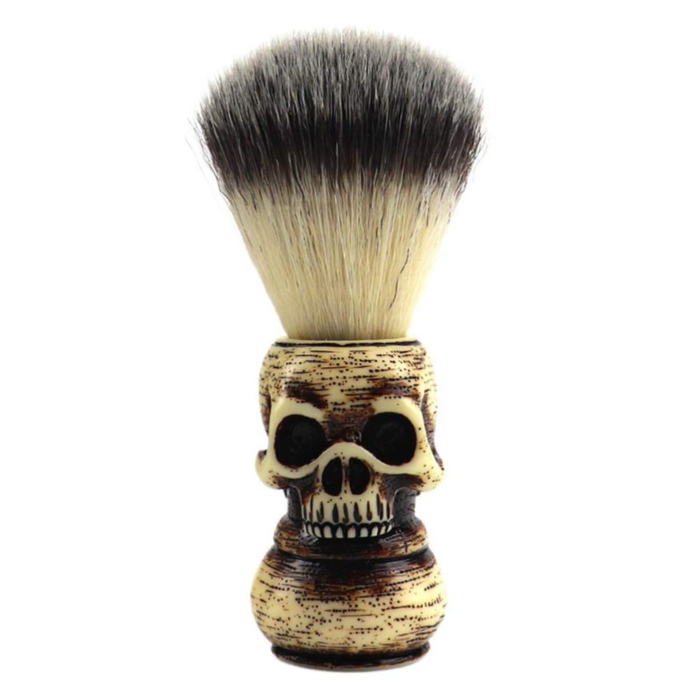 Beaupretty 1pc Skull Head Pattern Beard Brush for Men Durable Shaving Tool for All Beard Types Easy to Hold and Carry Grooming Tool for Valentine Day Father Day