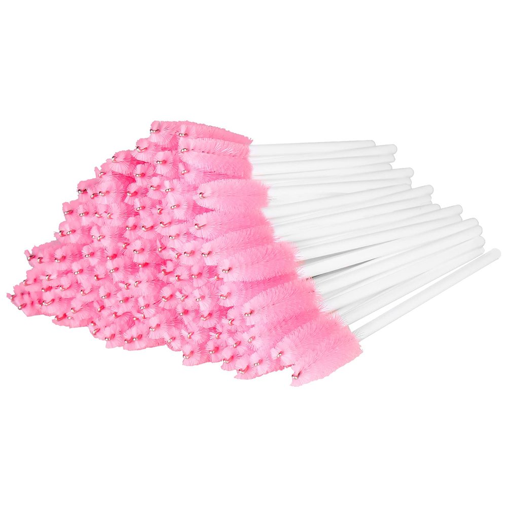 300 Disposable eyelash brush (White&Pink)