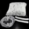 100pcs Disposable Hair Net Bouffant Cap Kitchen Food Medical Worker Non Woven US Pink Blue White (White) view 2
