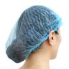 100pcs Disposable Hair Net Bouffant Cap Kitchen Food Medical Worker Non Woven US Pink Blue White (Blue) view 3