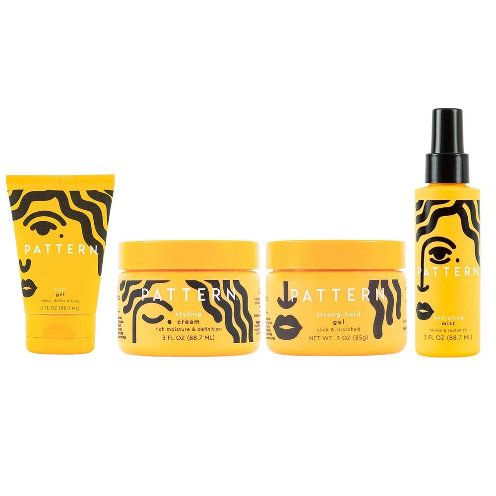 Pattern Travel Size Hair Care Set! Includes Curl Gel, Styling Cream, Strong Hold Gel And Hydrating Hair Mist! Cruelty Free, Paraben Free And Color Safe! Great For Curlies, Coilies & Tight Texture!