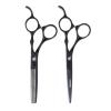 5.5 Inch 440c Professional Hairdresser Scissors Japan Salon Hairdresser Tools Hair Razor Barber Thinning Scissors Haircut Shears (Black) view 1