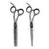 6 Inch Japanese Hair Cutting Shears Professional Salon Hairdressing Scissors Hairstylist Hair Scissors Barber Scissors Thinner (Black) view 1
