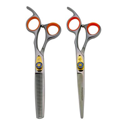 6.0" Matt Silver Professional Hair Scissors Cutting Thinning Hairdressing Barber Scissors Shears Salon Japan Hair Styling Tools (Gold)