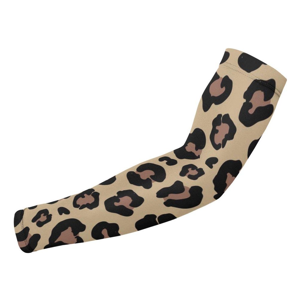 Ice Sleeve For Arm Temporary Tattoo Sleeve Leopard Print Pattern Arm Sleeve Art Fake Slide Sport Arm Sleeve