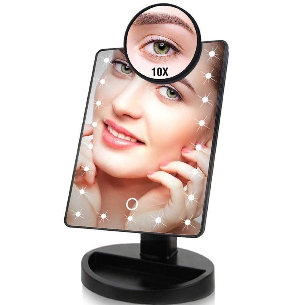22 LED Lights Touch Screen Makeup Mirror (Depp Blue)