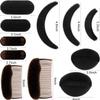 11 Pieces Hair Bump Sponge Volume Hair Bases Set Bump It Accessory for Volume Insert Styling Tools up Combs Clips Sponge Bun Updo Accessories for Women DIY Hairstyles(Black, Brown) view 3