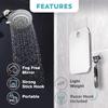 HONEYBULL Fogless Shower Mirror for Shaving  Anti-Fog Acrylic Mirror with Razor Holder, No-Drill Wall Mount, Flat Design for Steam Showers, Large 8x10in view 3
