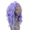 RONGDUOYI RDY Lavender Purple Short Bob Lace Front Wigs for Women Free Part Synthetic Body Wave Wigs with Natural Hairline Glueless Light Purple Makeup Wedding Party Cosplay Wig 16Inches view 3