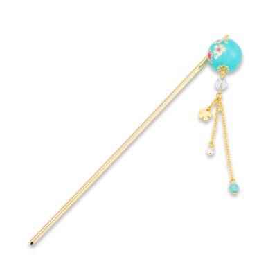 Hair Stick for Bun Kanzashi Metal Hair Pin Japanese Style Hairpin Hair Chopstick Hair Accessory for Women for Women (SAKURA ball/Blue)