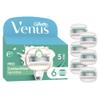 Gillette Venus Pro ComfortGlide Sensitive Women's Razor Blades with a Touch of Aloe Vera, 6 Replacement Blades view 1