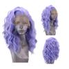 RONGDUOYI RDY Lavender Purple Short Bob Lace Front Wigs for Women Free Part Synthetic Body Wave Wigs with Natural Hairline Glueless Light Purple Makeup Wedding Party Cosplay Wig 14Inches view 1