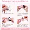 120 Pieces Replacement Sandpaper Discs for Electric Foot File Adjustable Speed Callus Remover Tool Sandpaper Pad Disks Replaceable for Men Women Dead Cracked Hard Skin view 4