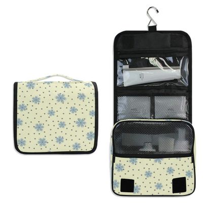 senya Hanging Travel Toiletry Bag Flowers Round Dot Kit Makeup Case Cosmetics Organizer for Men Women overnight