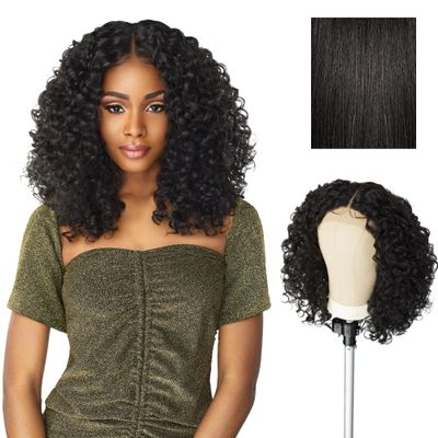 Sensationnel Butta Lace Wigs - Unit 5 Extra Wide 5 Inch Deep Parting Synthetic Preplucked Hairline Glueless Lacefront (1B OFFBLACK)