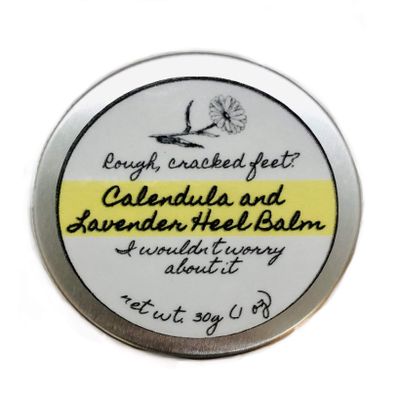 Calendula and Lavender Heel Balm - 30g/1oz - All-natural balm for dry, rough, cracked feet