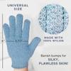 Exfoliating Glove (4 pcs, 2 Pairs) - Heavy Shower Gloves for Body Scrub, Exfoliates & Removes Dead Skin, Stocking Stuffers for Women and Men view 3