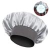2pcs Wide Band Satin Bonnet Night Sleep Cap Elastic Hair Bonnet Night Sleeping Head Cover for Women Girls (Black + Silver) view 3