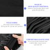 2pcs Wide Band Satin Bonnet Night Sleep Cap Elastic Hair Bonnet Night Sleeping Head Cover for Women Girls (Black + Silver) view 4
