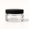 100 Pack 5ml Jar Screw Lid Black - Small Glass Cosmetic Packaging Container for Cream, Wax, and Balms view 1