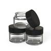 100 Pack 5ml Jar Screw Lid Black - Small Glass Cosmetic Packaging Container for Cream, Wax, and Balms view 2