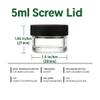 100 Pack 5ml Jar Screw Lid Black - Small Glass Cosmetic Packaging Container for Cream, Wax, and Balms view 3