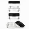100 Pack 5ml Jar Screw Lid Black - Small Glass Cosmetic Packaging Container for Cream, Wax, and Balms view 4
