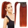 14" Ponytail Extension Human Hair 70g #350 Copper Red 100% Remy Human Hair Wrap Around Ponytail Long Straight Ponytail Extension One Piece Hairpiece for Women (14", Copper Red) view 1