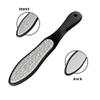 1Pcs Double-Side Stainless Steel File Heel Grater for Feet Pedicure Rasp Remover Metal Scrub Manicure Nail Art Tools,Black view 2