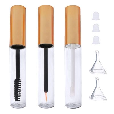 10ml Empty Mascara Tube,Eyeliner Tube and Lip Gloss Tubes,Eyelash Cream Container Bottle with Funnels Transfer Pipettes (3pcs)
