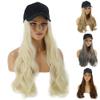 shlutesoy Fashionable Cute Women Girl Long Curly Wig Synthetic Hairpiece Hair Extension with Baseball Cap Grandma Grey view 2
