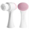 Olivia Rose Facial Cleansing Brush - 2 in 1 Face Wash Brush Manual Dual Face Scrub Brush for Gentle Exfoliating, Deep Pore Cleansing, and Face Massaging Suitable for All Skin Types White/Pink view 1