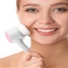 Olivia Rose Facial Cleansing Brush - 2 in 1 Face Wash Brush Manual Dual Face Scrub Brush for Gentle Exfoliating, Deep Pore Cleansing, and Face Massaging Suitable for All Skin Types White/Pink view 4