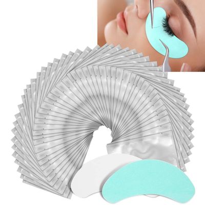 100 Pairs Eye Gel Pads, Under Eyelash Extensioon Gel Pad Kit, False Eyelash Grafting Isolation Pad Disposable Eyelash Extension Patch