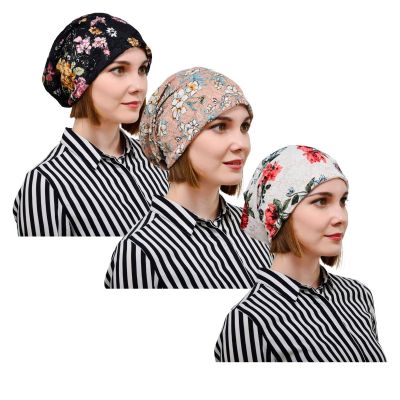 DREYOLIFE Sleep Cap | Hair Cover Satin Lined Cap Stay Lined Slouchy Beanie Hat Smooth Sleep Caps