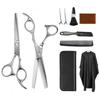 9 Pcs Professional Hair Cutting Scissors Set, Hairdressing Scissors Kit, Neck Duster, Thinning Scissors, Hair Comb, Cape, Clips for Men and Women Barber Salon Home view 1