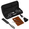 9 Pcs Professional Hair Cutting Scissors Set, Hairdressing Scissors Kit, Neck Duster, Thinning Scissors, Hair Comb, Cape, Clips for Men and Women Barber Salon Home view 4