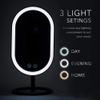Fancii Vera LED Lighted Vanity Makeup Mirror, Rechargeable - Cordless Illuminated Cosmetic Mirror with 3 Dimmable Light Settings, Dual Magnification (Obsidian) view 2