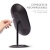 Fancii Vera LED Lighted Vanity Makeup Mirror, Rechargeable - Cordless Illuminated Cosmetic Mirror with 3 Dimmable Light Settings, Dual Magnification (Obsidian) view 4