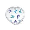 Colorful Origa Pigeon Pattern Mirror Travel Magnification Portable Handheld Pocket Makeup view 1