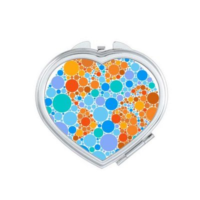 Blue Orange World Map Earth Mirror Travel Magnification Portable Handheld Pocket Makeup