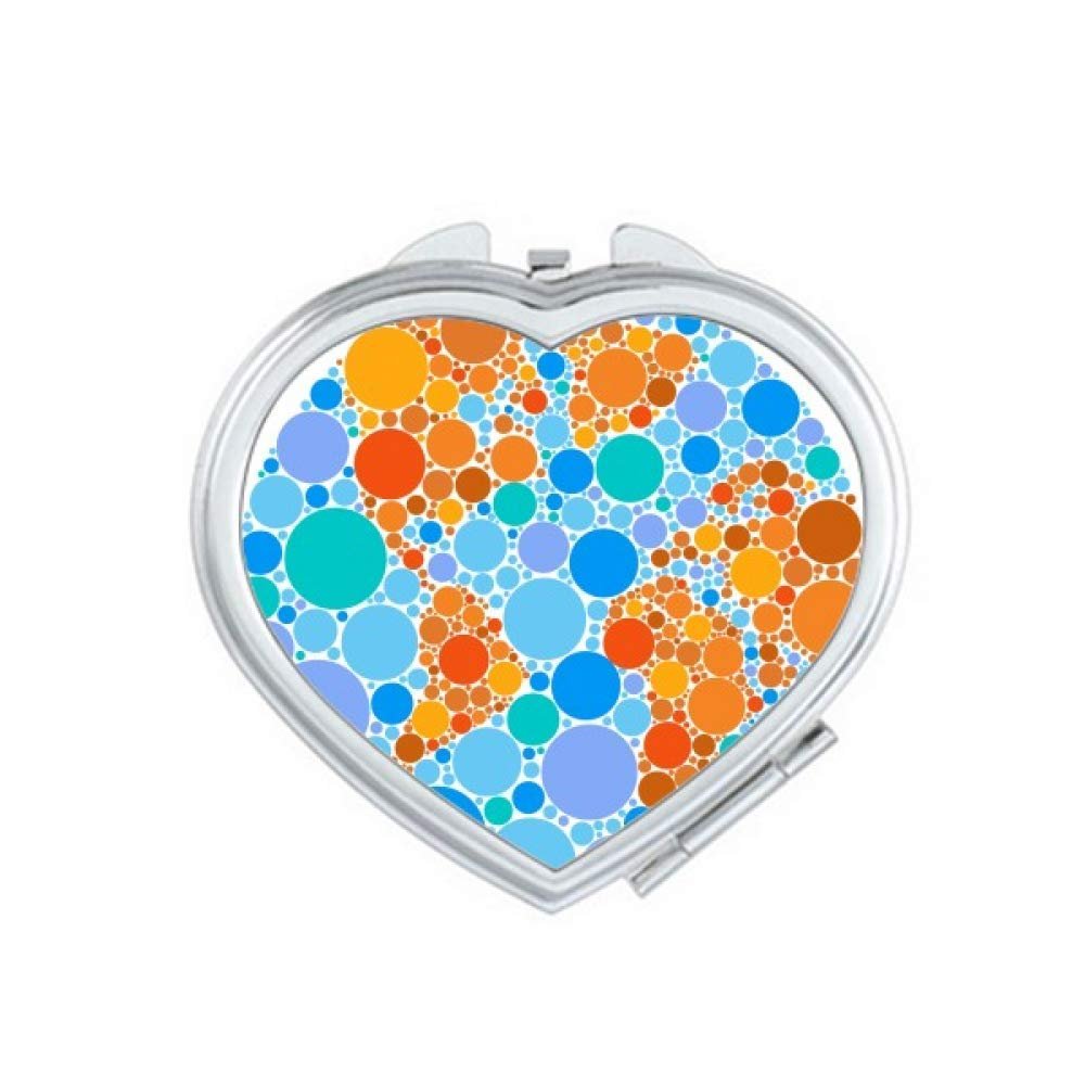 Blue Orange World Map Earth Mirror Travel Magnification Portable Handheld Pocket Makeup