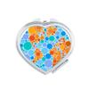 Blue Orange World Map Earth Mirror Travel Magnification Portable Handheld Pocket Makeup view 1