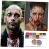 3pcs Professional Halloween Makeup Kit Special Effects Stage Makeup Fake Wound Scars Wax Flash Oil Painting Spatula Set For Carnival Party view 3